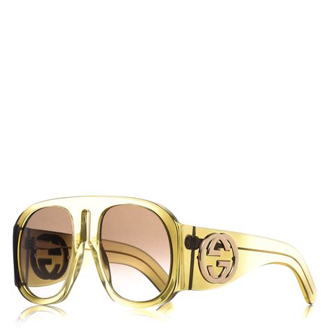 gucci 60mm sunglasses human face|gucci oversized aviator sunglasses.